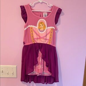 Disney Princess Rapunzel Romper with Flutter Sleeves, Skirt and Tie Back